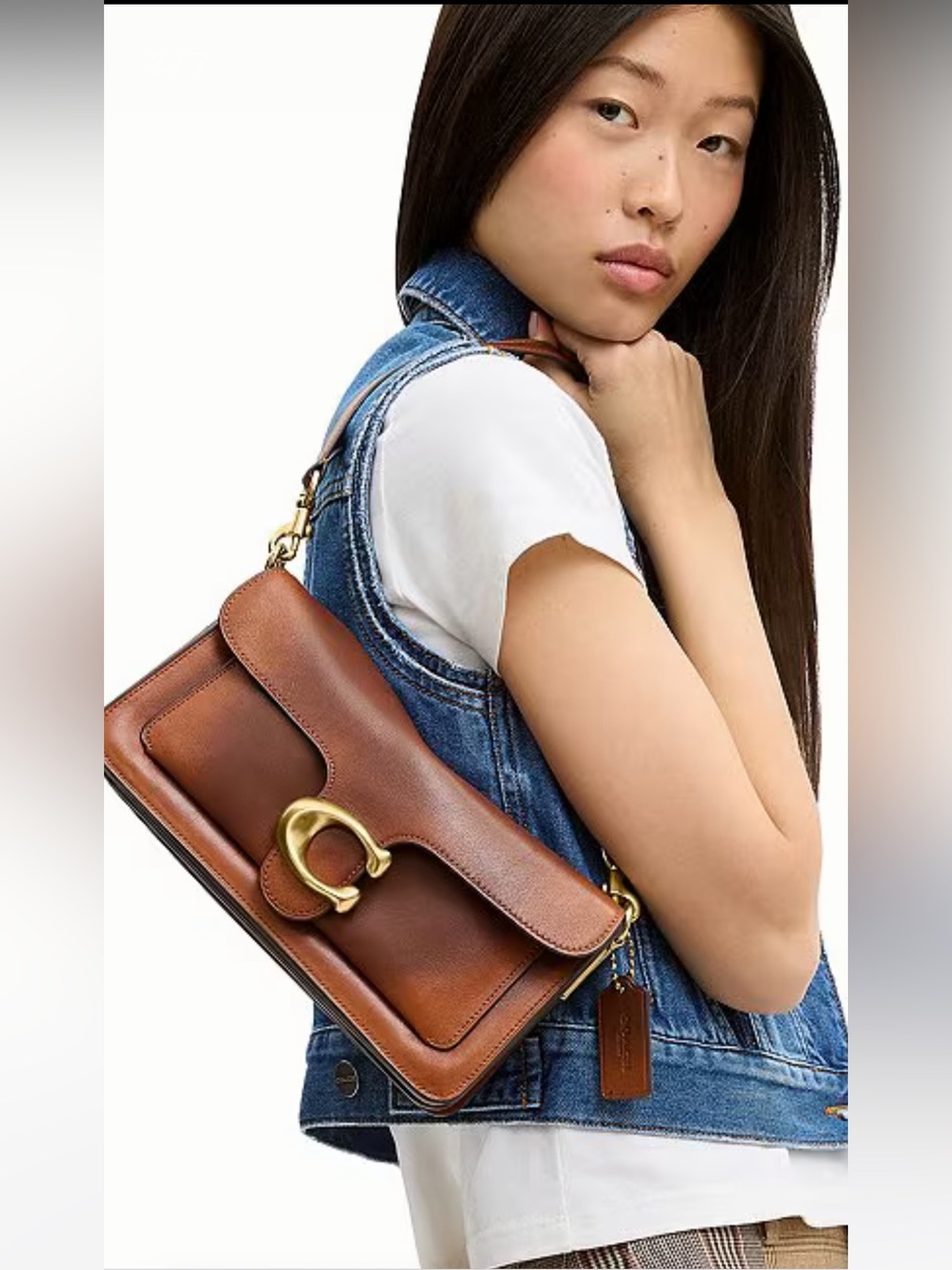 NWOT🌸COACH Tabby 26 Brown Loved Leather Shoulder Bag